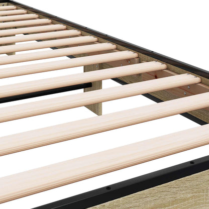 Bed Frame with Headboard Sonoma Oak 80 x 200 cm Engineered Wood