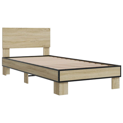 Bed Frame with Headboard Sonoma Oak 80 x 200 cm Engineered Wood