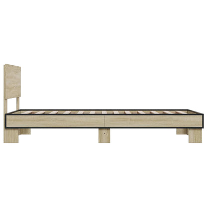Bed Frame with Headboard Sonoma Oak 80 x 200 cm Engineered Wood
