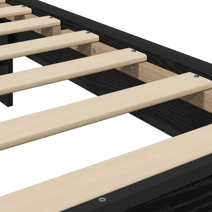 Bed Frame with Headboard Black Oak 80 x 200 cm Engineered Wood
