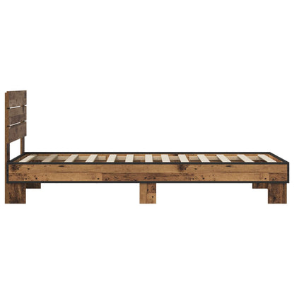 Bed Frame with Headboard Old Wood 80 x 200 cm Engineered Wood