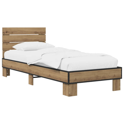 Bed Frame with Headboard Artisan Oak 80 x 200 cm