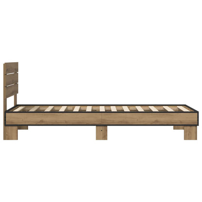 Bed Frame with Headboard Artisan Oak 80 x 200 cm