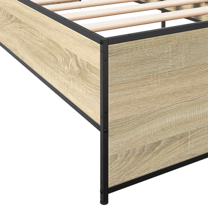 Bed Frame Sonoma Oak 80 x 200 cm Engineered Wood