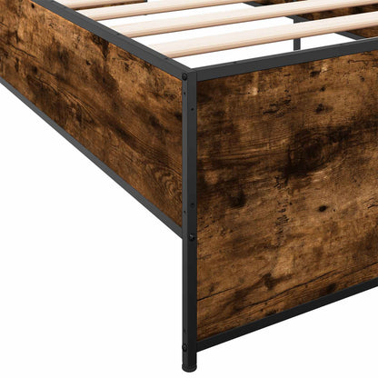 Bed Frame Smoked Oak 80 x 200 cm Engineered Wood