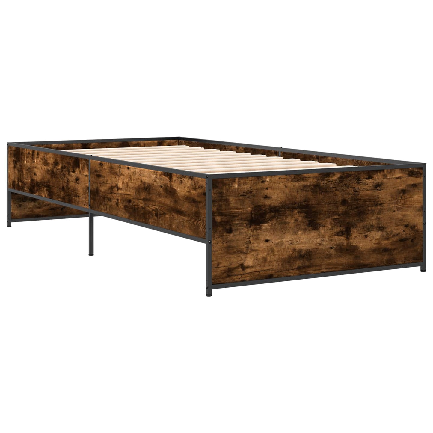 Bed Frame Smoked Oak 80 x 200 cm Engineered Wood