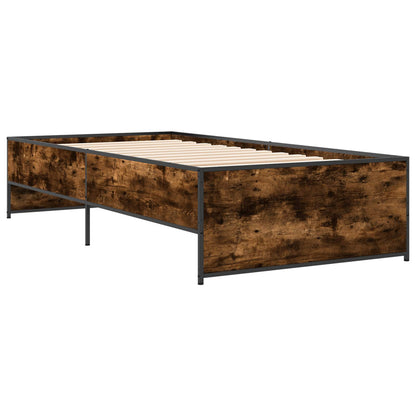 Bed Frame Smoked Oak 80 x 200 cm Engineered Wood