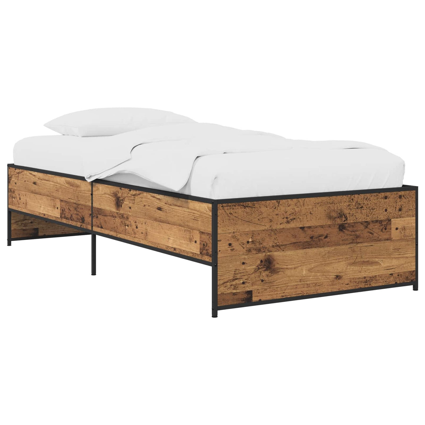 Bed Frame Old Wood 80 x 200 cm Engineered Wood