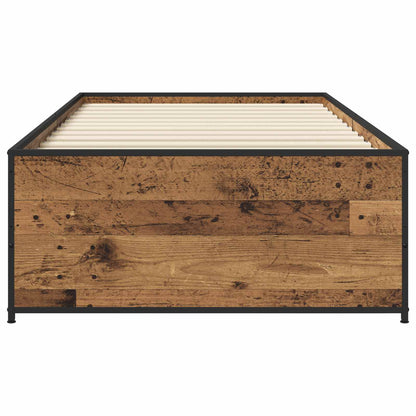 Bed Frame Old Wood 80 x 200 cm Engineered Wood