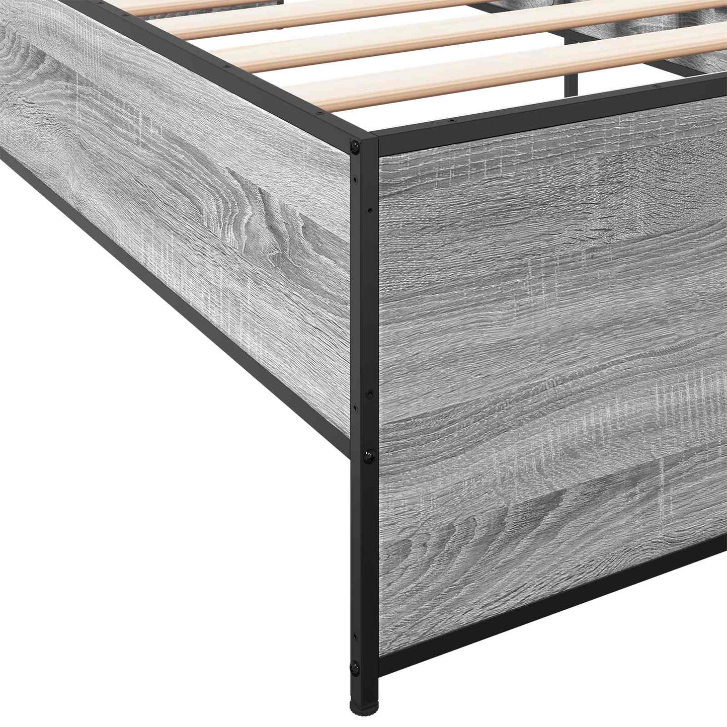 Bed Frame Grey Sonoma 80 x 200 cm Engineered Wood