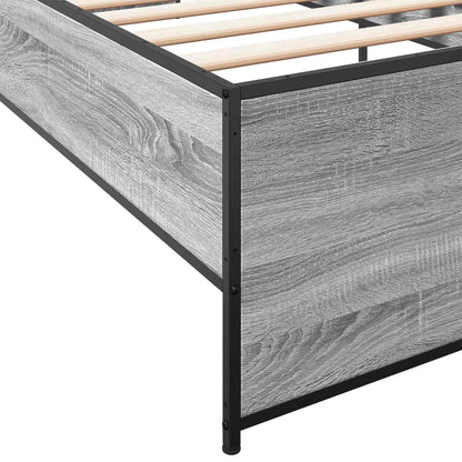 Bed Frame Grey Sonoma 80 x 200 cm Engineered Wood