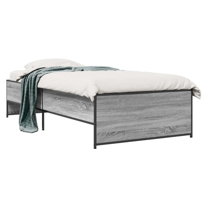 Bed Frame Grey Sonoma 80 x 200 cm Engineered Wood