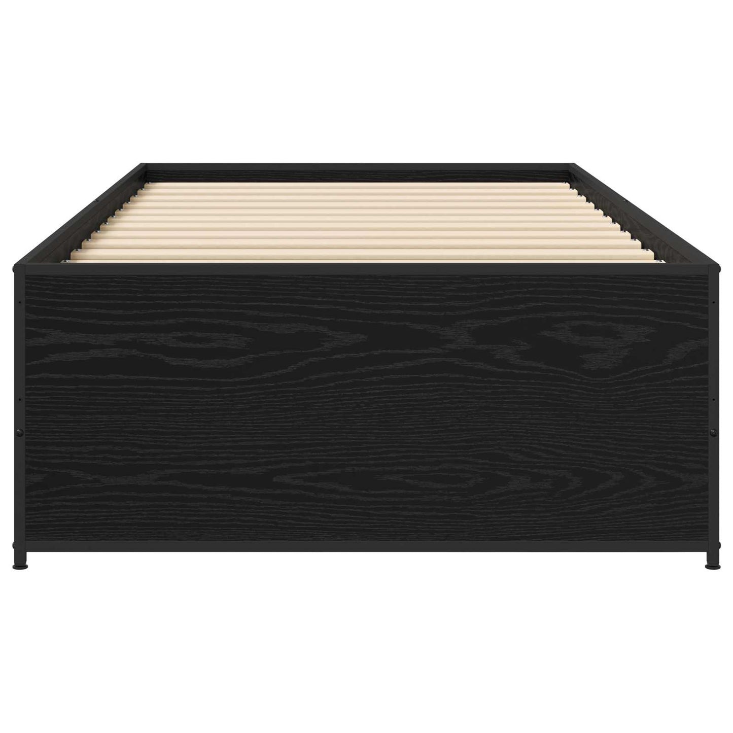 Bed Frame Black Oak 80 x 200 cm Engineered Wood
