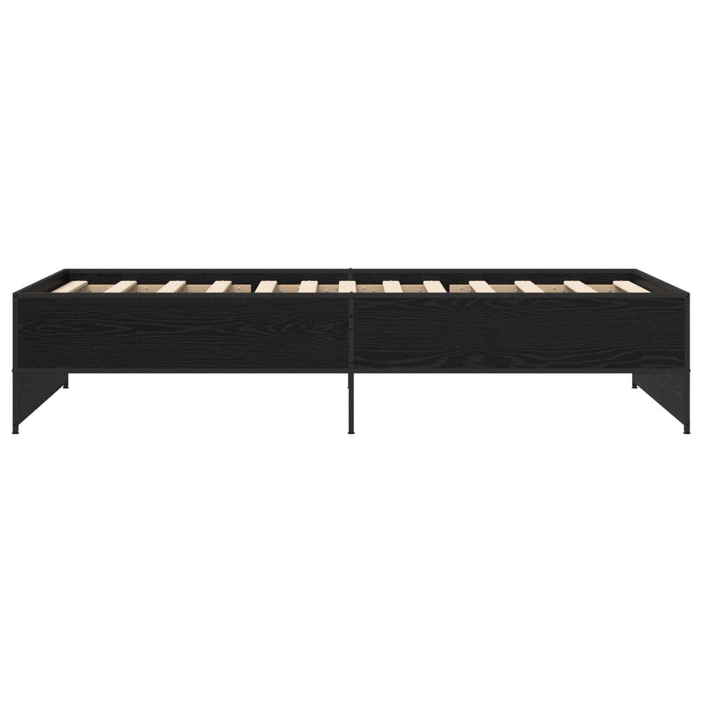 Bed Frame Black Oak 80 x 200 cm Engineered Wood