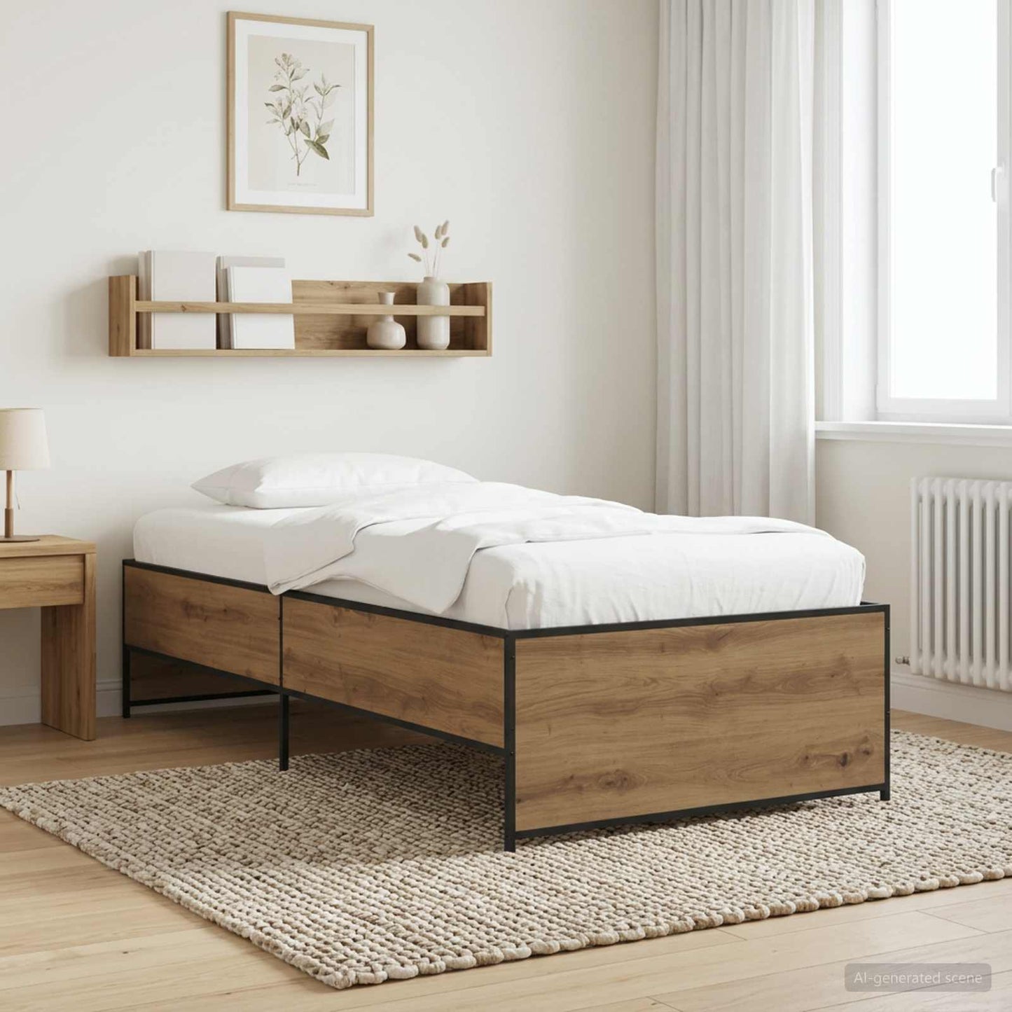 Bed Frame Artisan Oak 80 x 200 cm Engineered Wood