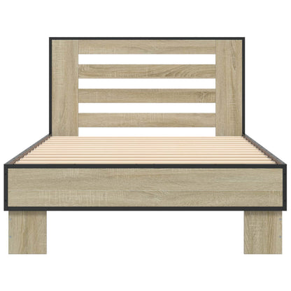 Bed Frame with Headboard Sonoma Oak 80 x 200 cm Engineered Wood