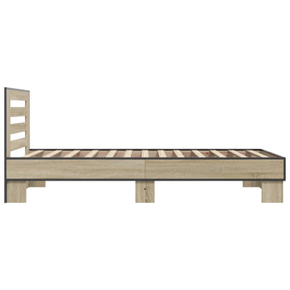 Bed Frame with Headboard Sonoma Oak 80 x 200 cm Engineered Wood