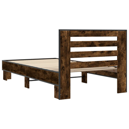 Bed Frame with Headboard Smoked Oak 80 x 200 cm Engineered Wood