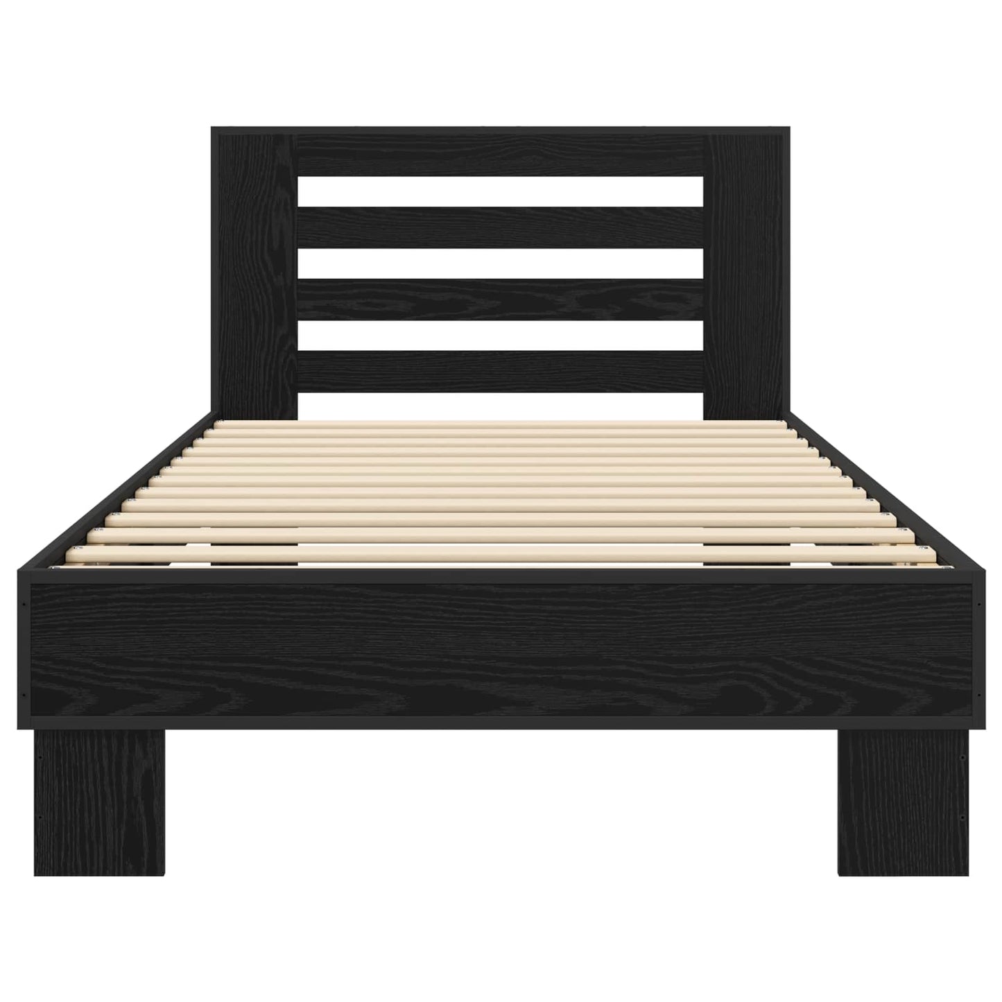 Bed Frame with Headboard Black Oak 80 x 200 cm Engineered Wood
