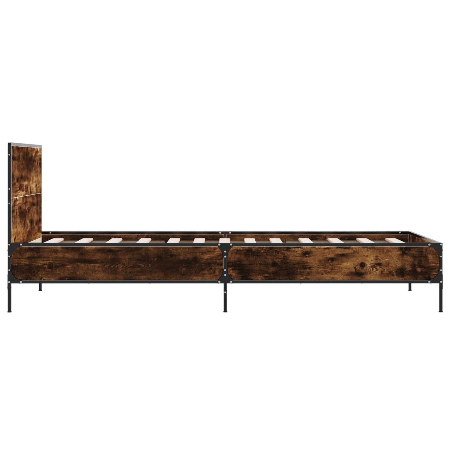 Bed Frame with Headboard Smoked Oak 80 x 200 cm Engineered Wood
