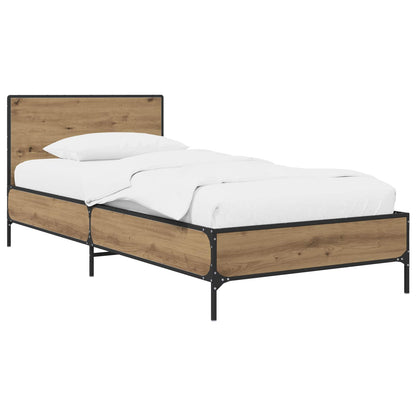 Bed Frame with Headboard Artisian Oak 80 x 200 cm