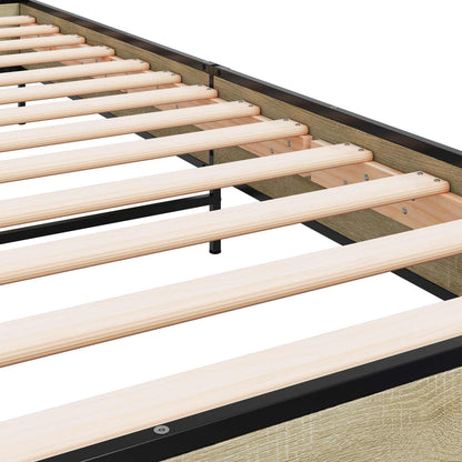 Bed Frame Sonoma Oak 80 x 200 cm Engineered Wood