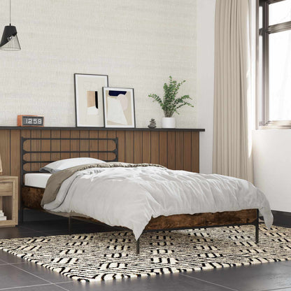 Bed Frame Smoked Oak 80 x 200 cm Engineered Wood