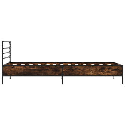 Bed Frame Smoked Oak 80 x 200 cm Engineered Wood