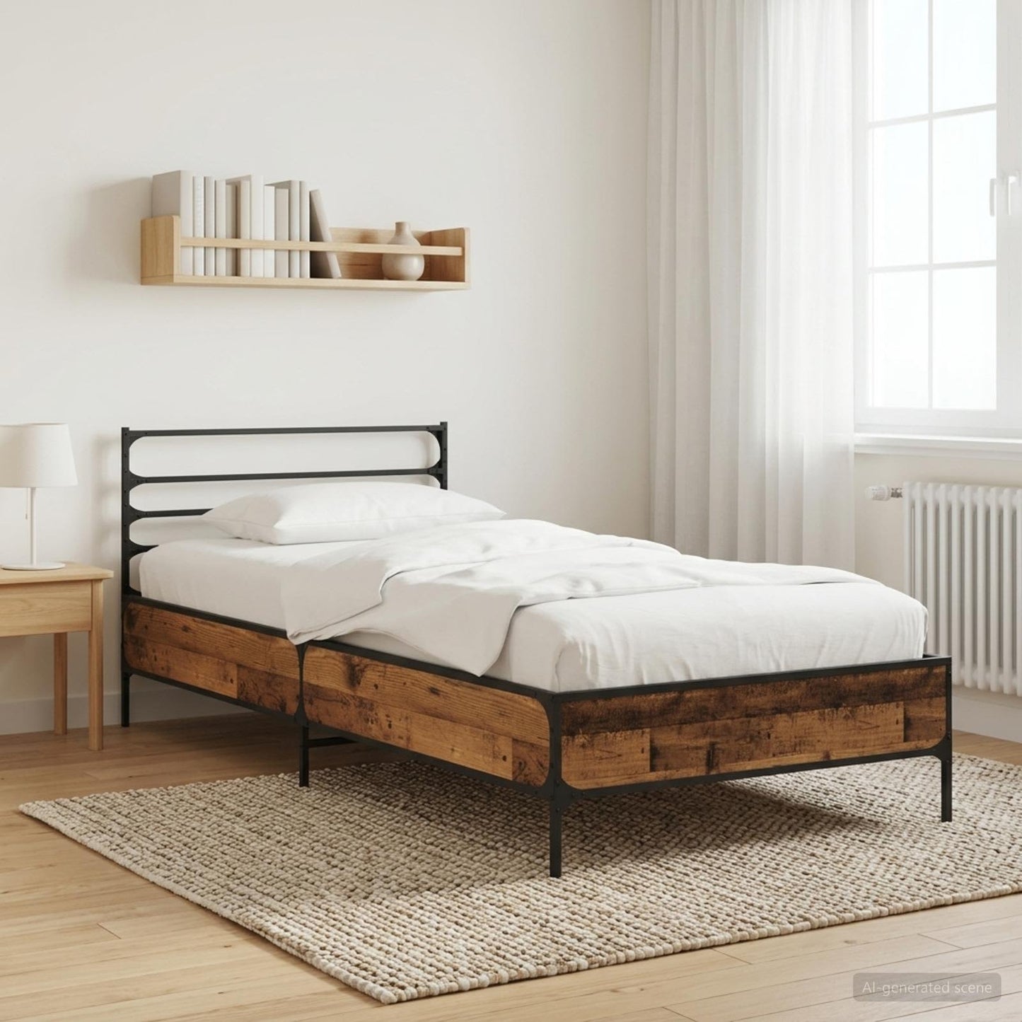 Bed Frame Old Wood 80 x 200 cm Engineered Wood