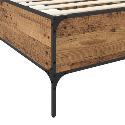 Bed Frame Old Wood 80 x 200 cm Engineered Wood