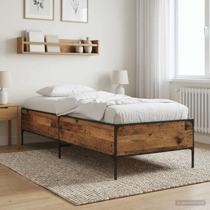 Bed Frame Old Wood 80 x 200 cm Engineered Wood