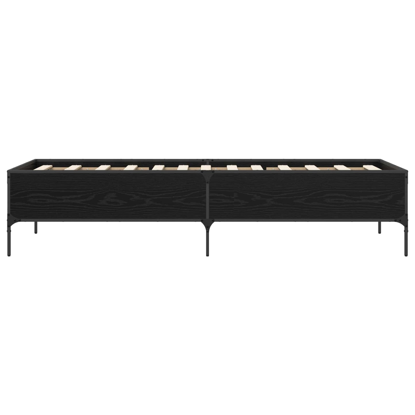 Bed Frame Black Oak 80 x 200 cm Engineered Wood