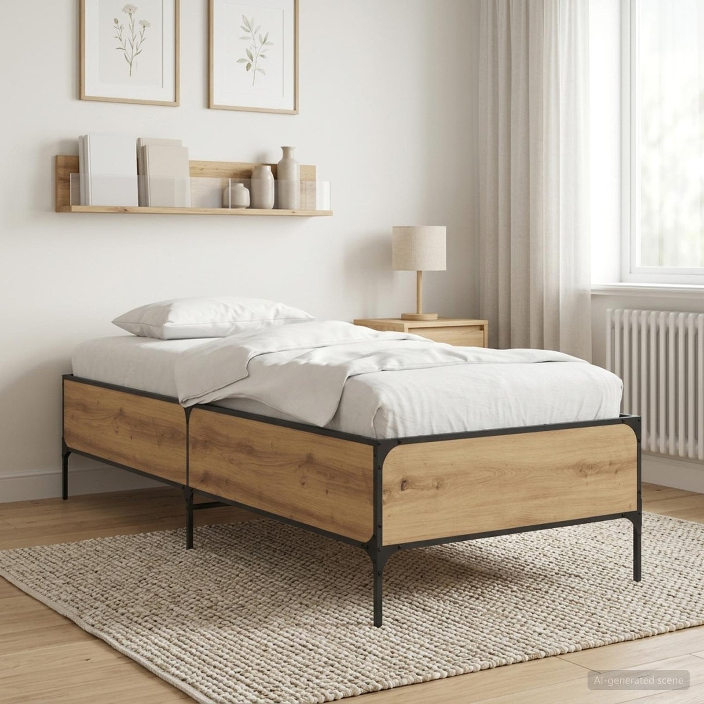 Bed Frame Artisian Oak 80 x 200 cm Engineered Wood