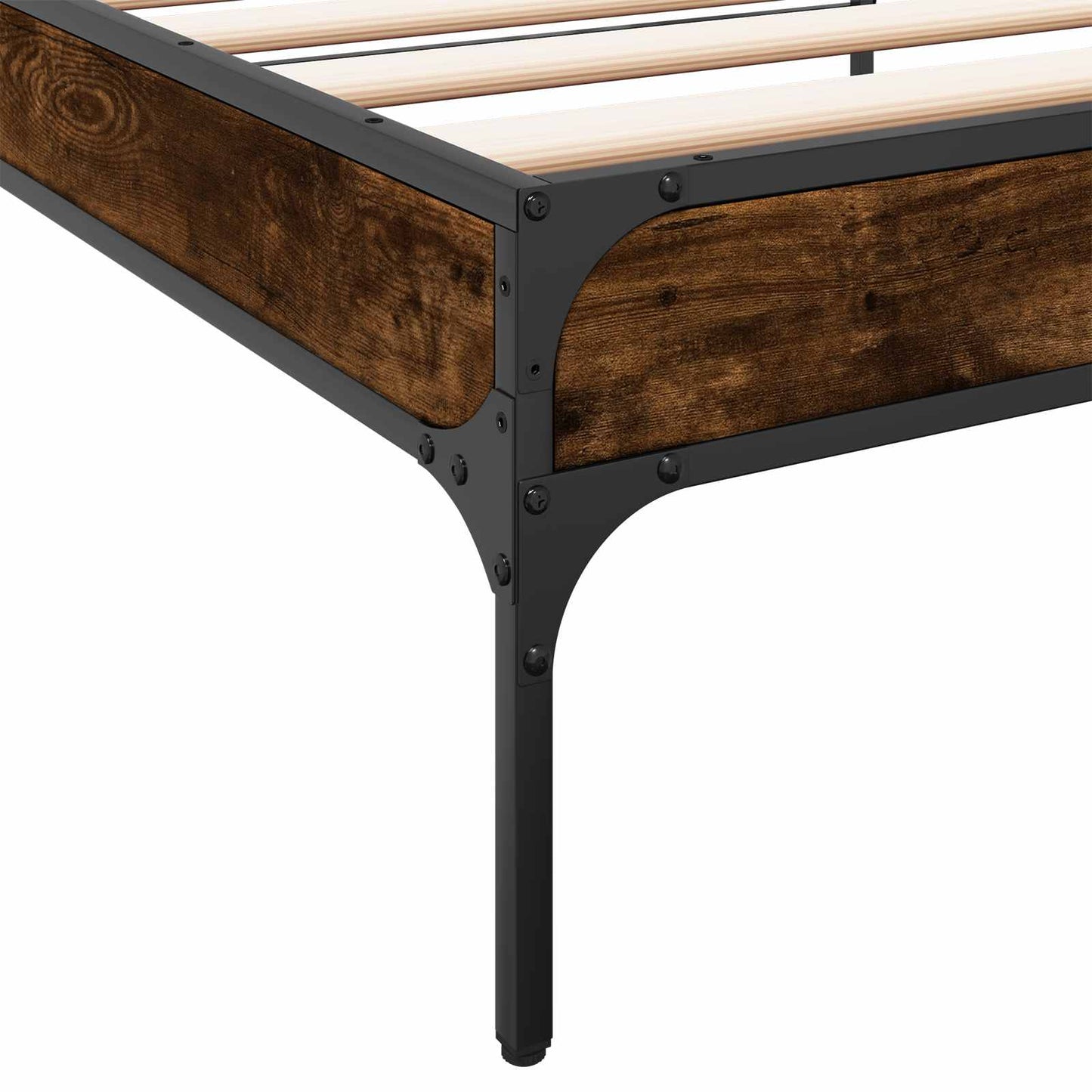 Bed Frame Smoke Oak 80 x 200 cm Engineered Wood