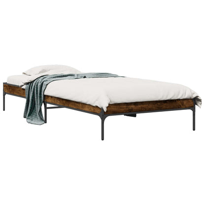 Bed Frame Smoke Oak 80 x 200 cm Engineered Wood