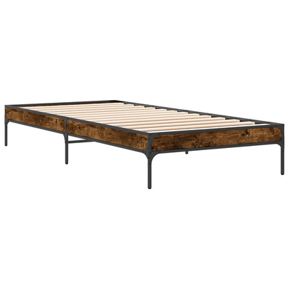 Bed Frame Smoke Oak 80 x 200 cm Engineered Wood