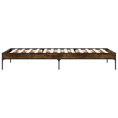 Bed Frame Smoke Oak 80 x 200 cm Engineered Wood