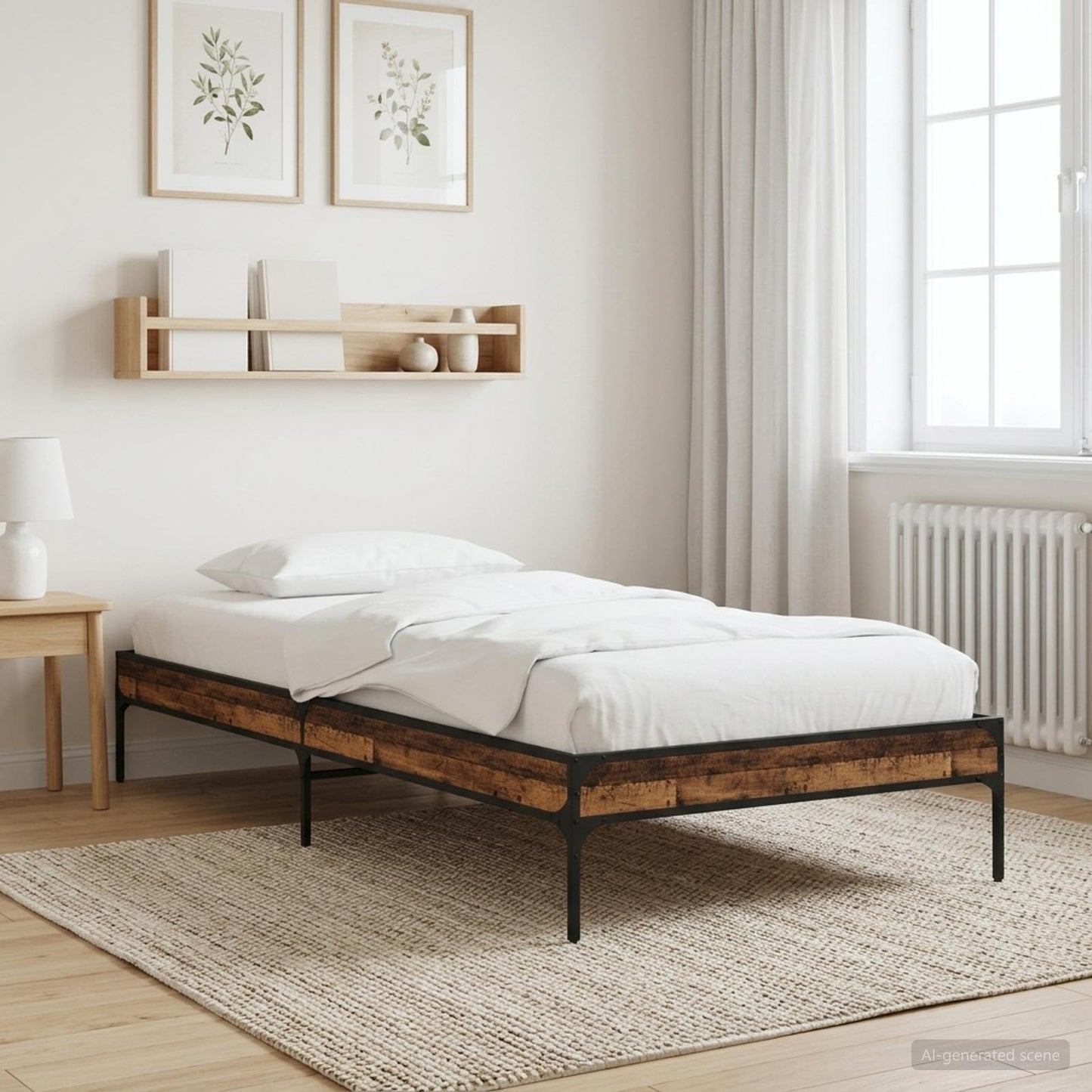 Bed Frame Old Wood 80 x 200 cm Engineered Wood