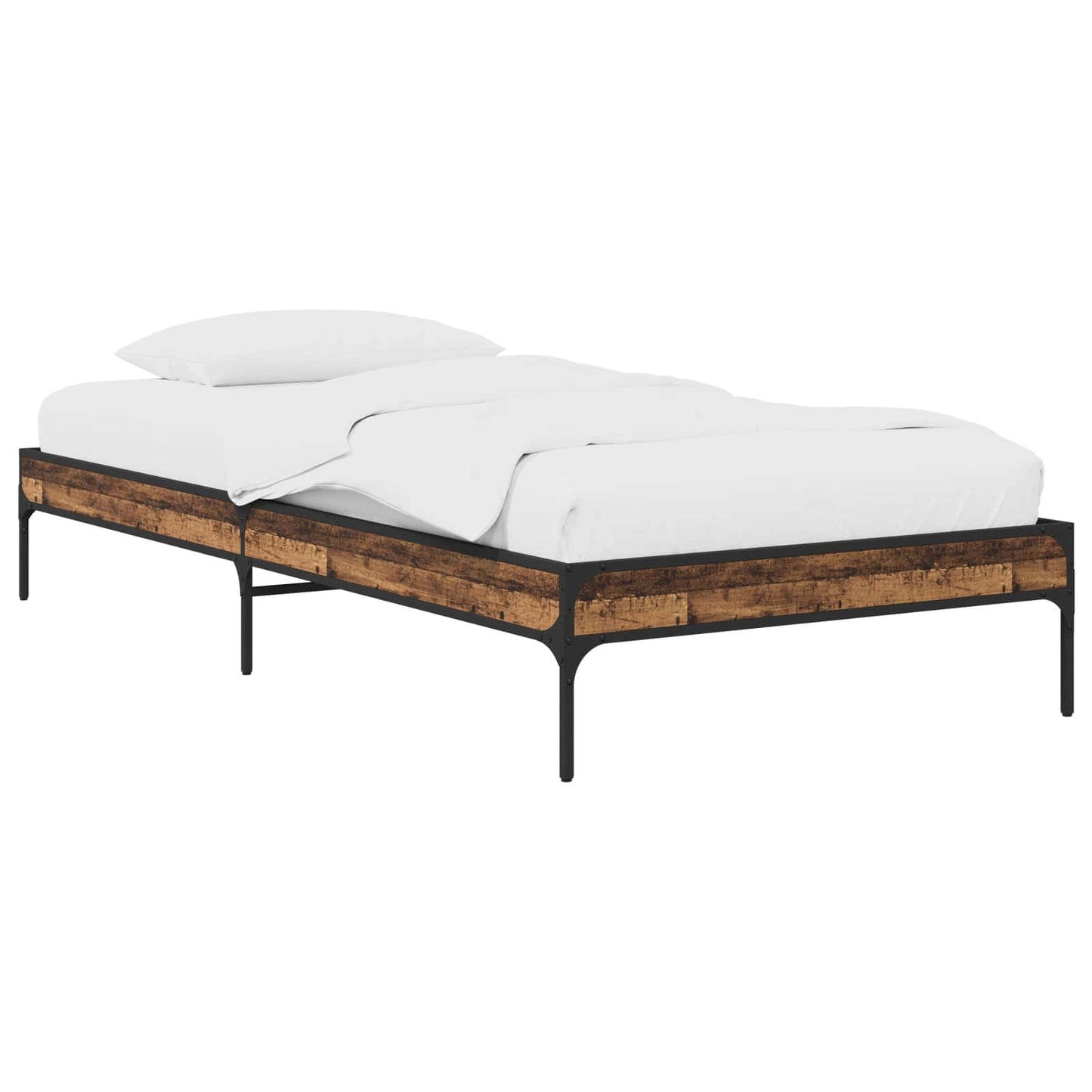 Bed Frame Old Wood 80 x 200 cm Engineered Wood