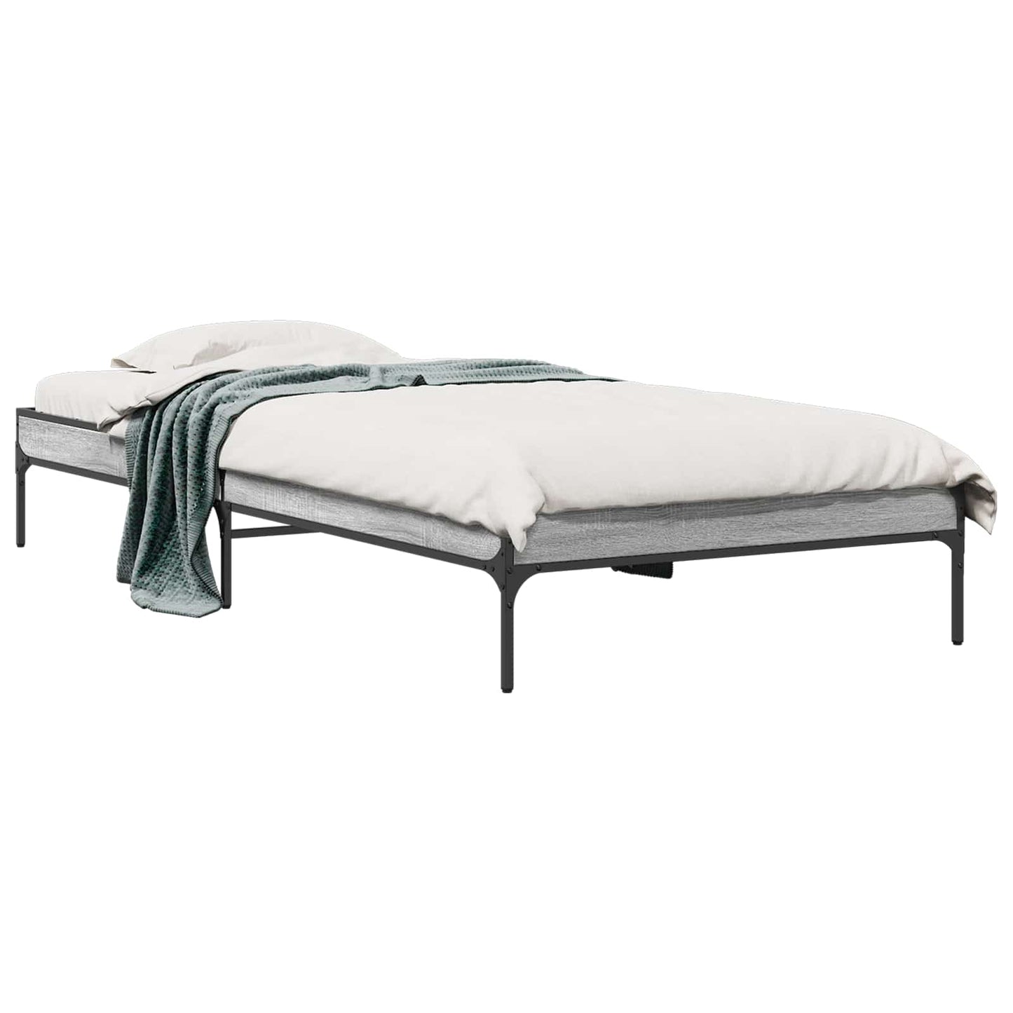 Bed Frame Grey Sonoma 80 x 200 cm Engineered Wood