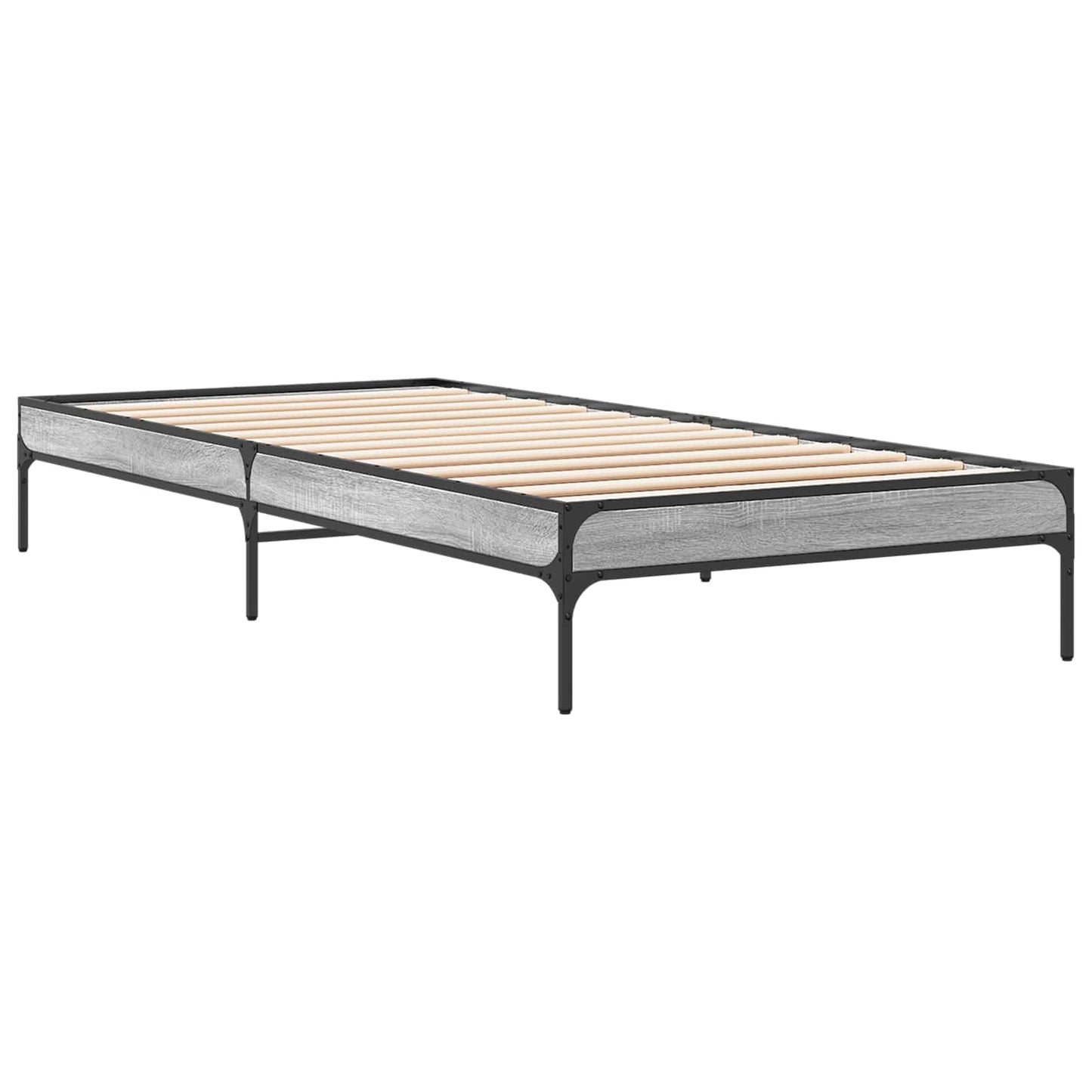 Bed Frame Grey Sonoma 80 x 200 cm Engineered Wood