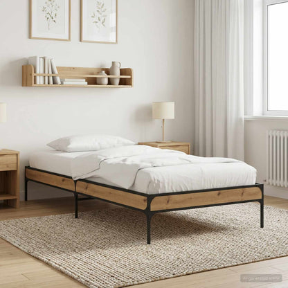 Bed Frame Artisian Oak 80 x 200 cm Engineered Wood