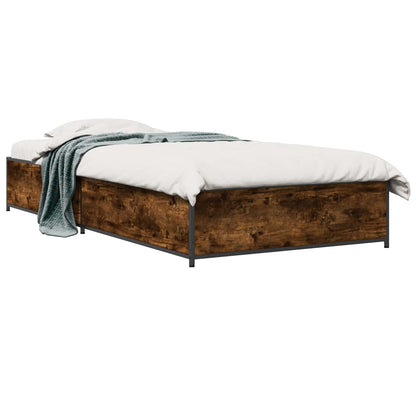 Bed Frame Smoked Oak 80 x 200 cm Engineered Wood