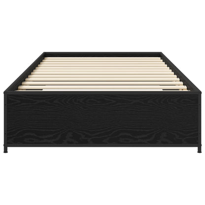 Bed Frame Black Oak 80 x 200 cm Engineered Wood