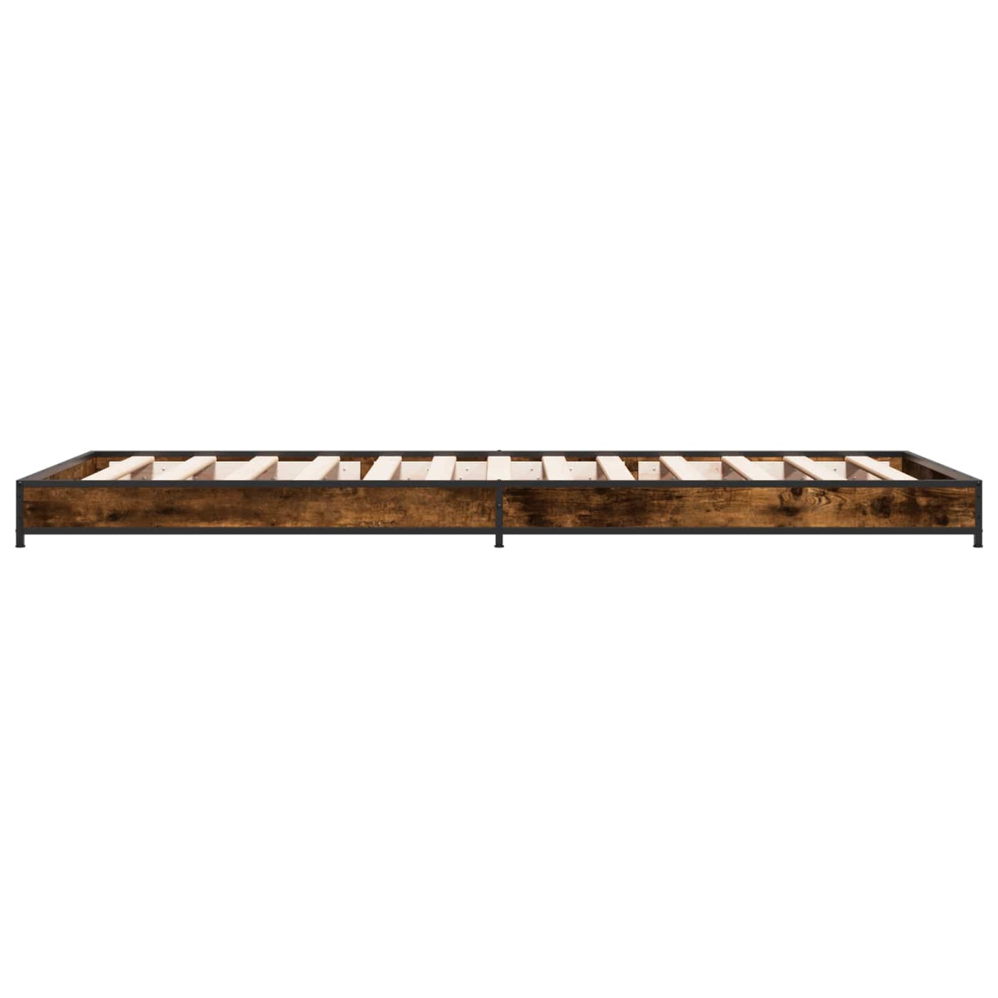 Bed Frame Smoked Oak 80 x 200 cm Engineered Wood