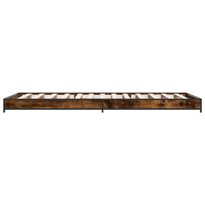 Bed Frame Smoked Oak 80 x 200 cm Engineered Wood