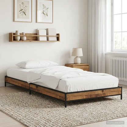 Bed Frame Old Wood 80 x 200 cm Engineered Wood