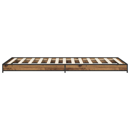 Bed Frame Old Wood 80 x 200 cm Engineered Wood