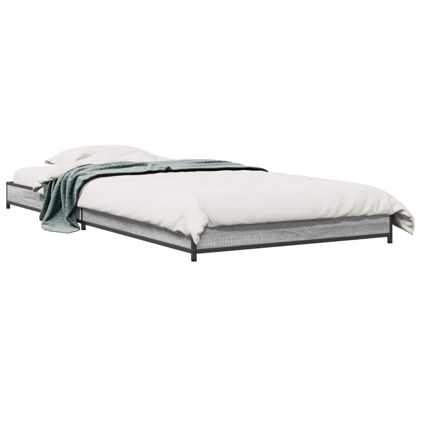 Bed Frame Grey Sonoma 80 x 200 cm Engineered Wood