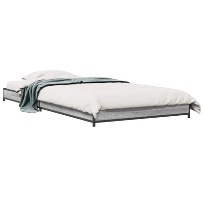 Bed Frame Grey Sonoma 80 x 200 cm Engineered Wood
